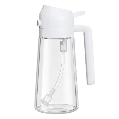 2-in-1 Kitchen Oil Sprayer and Dispenser Bottle, Plastic Oil Mister for Cooking, BBQ, Baking, Roasting and Picnic